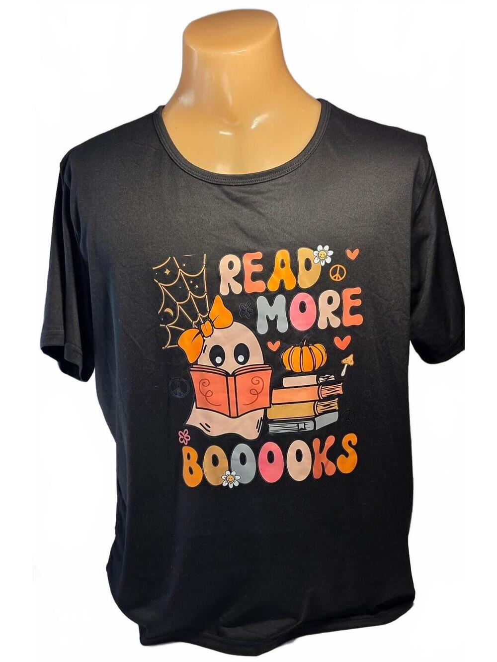 Halloween Themed 'Read More Books' Graphic T-Shirt Size XL